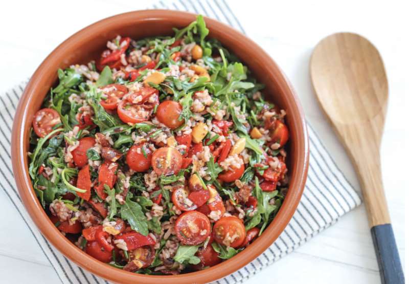 Wild Rice, Tomato and Arugula Balsamic Salad