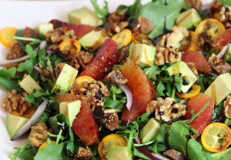 Citrus, Fig and Walnut Salad