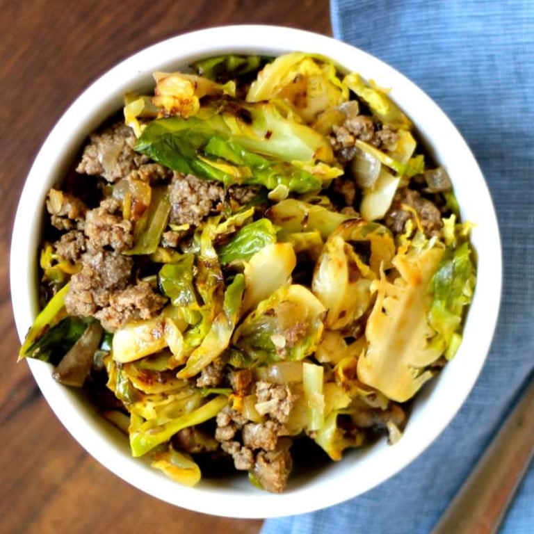 Mushroom and Brussels Sprouts Hash