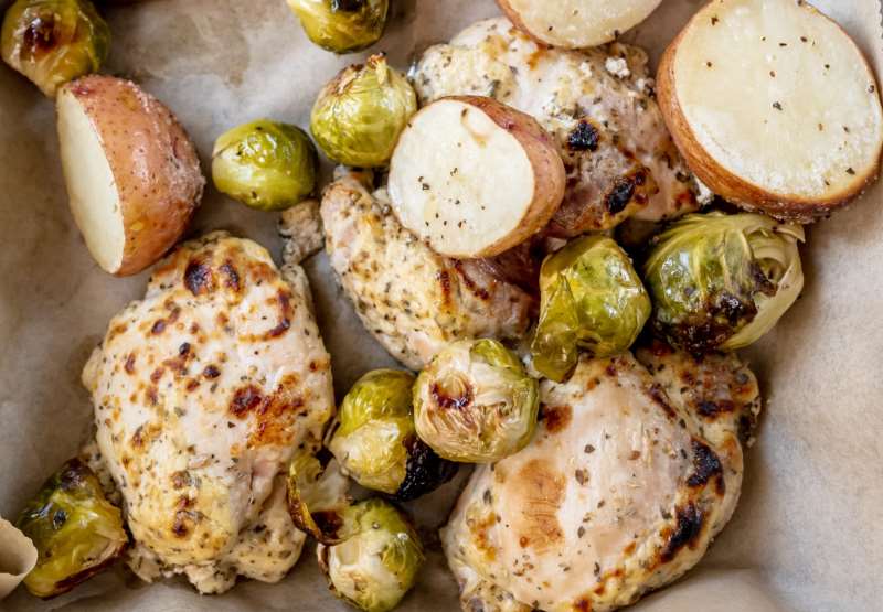 Sheet Pan Greek Chicken and Veggies