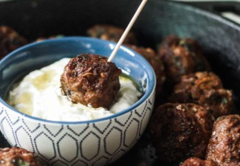Mediterranean Meatballs w/ Tzatziki