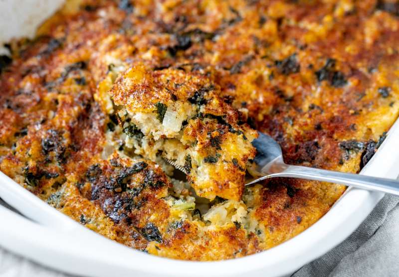 Kale and Sun-dried Tomato Casserole