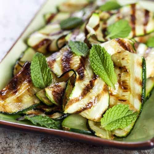 Grilled Zucchini with Mint