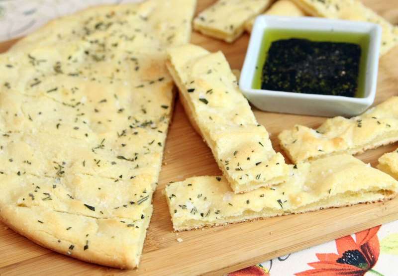 Gluten Free Flat Bread with Dipping Sauce