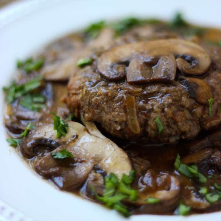 Salisbury Steak and Sautéed Kale
