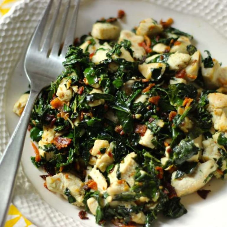 Chicken and Bacon with Spinach