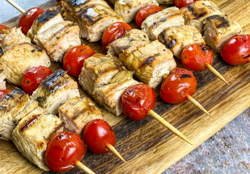 Grilled Greek Chicken Skewers