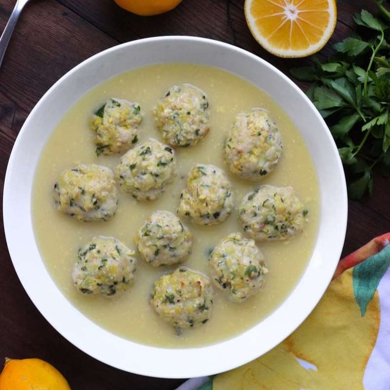 Greek Meatballs in Avgolemono Sauce