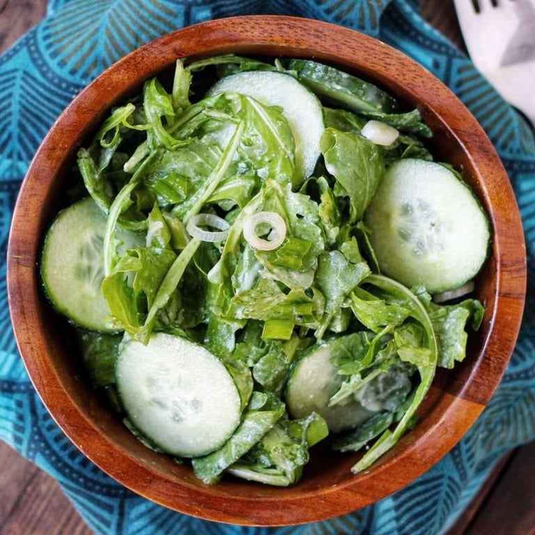 Arugula Salad with Lemon Tahini Dressing