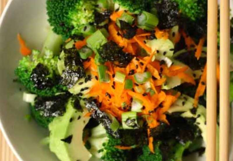 Tempeh Bowls with Broccoli Carrots Seaweed and Avocado