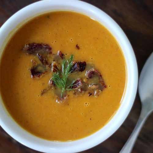 Sweet and Spicy Bacon Sweet Potato Soup