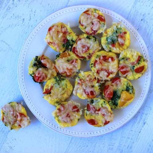 Tomato Kale Frittata Muffins