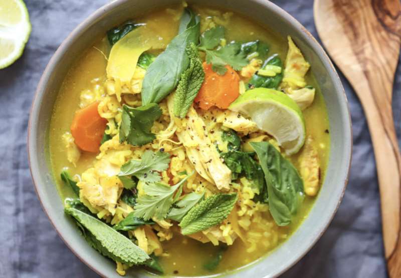 Tofu, Ginger and Tumeric Soup