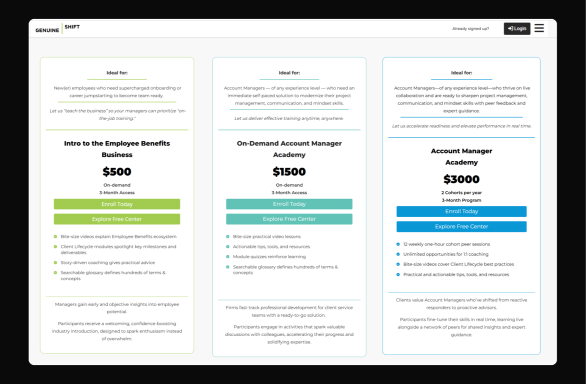 Pricing Page