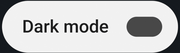Animated dark mode control