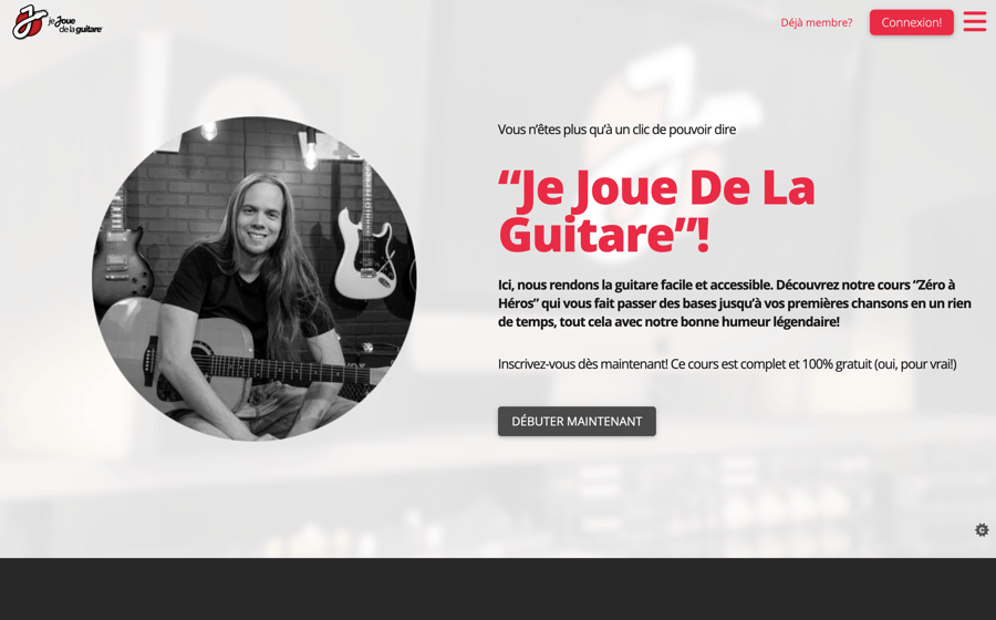 Je Joue De La Guitare website