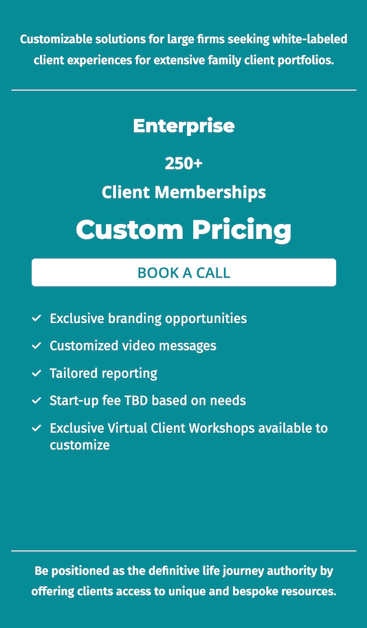 LifeMap Enterprise pricing tier