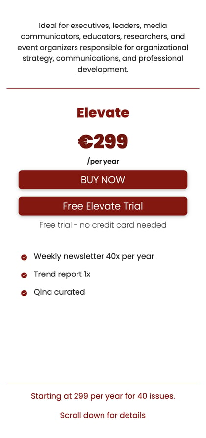 Qina Elevate membership plan