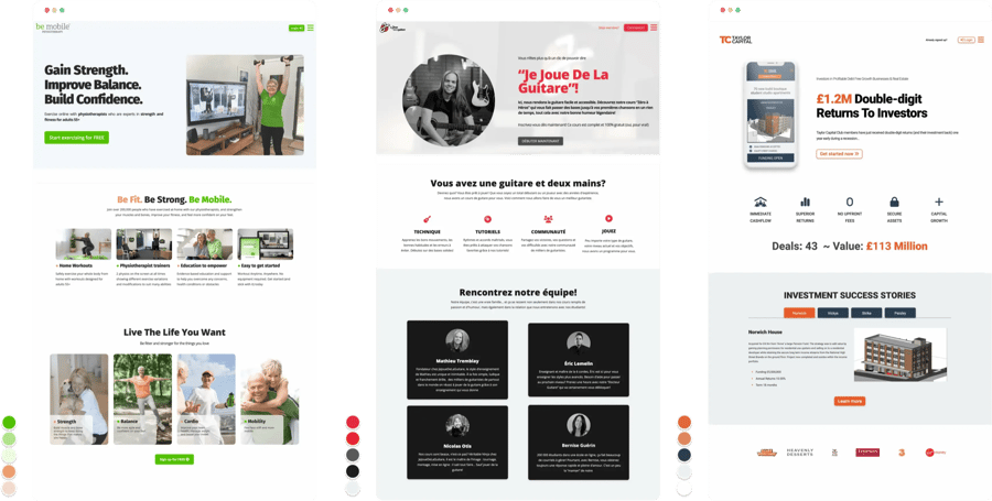 A collection of digital platforms designed by Motivation Digital