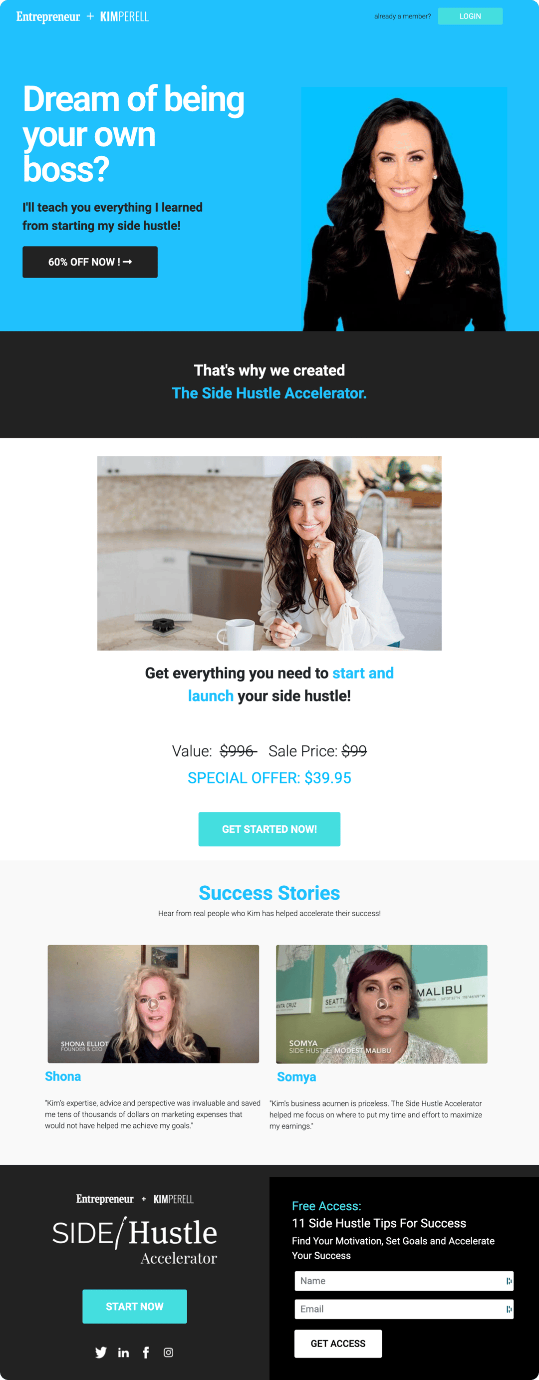 Side Hustle Accelerator website
