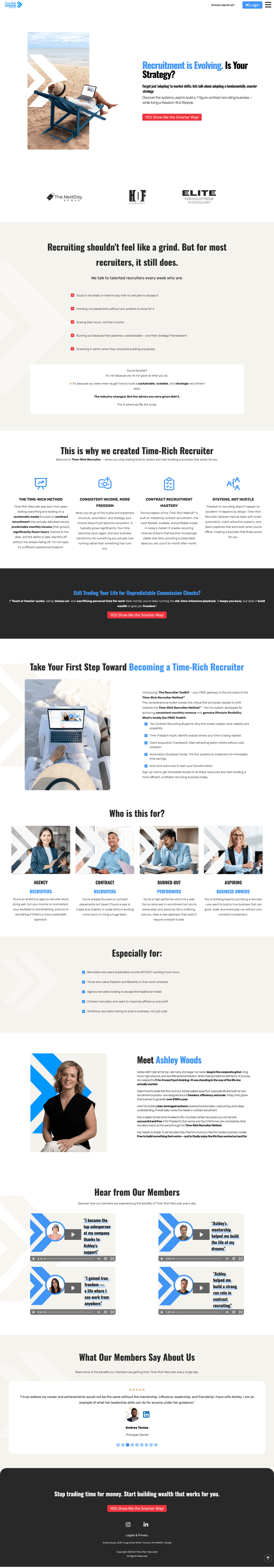 Time Rich Recruiter platform