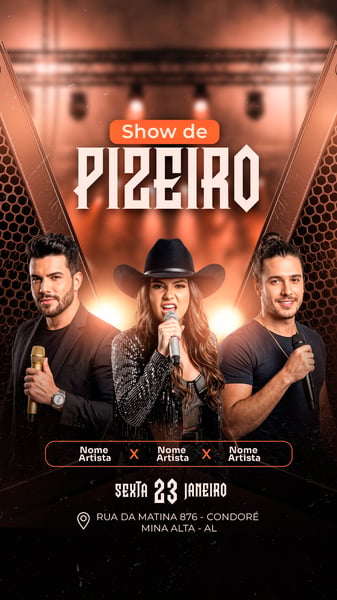 FLYER PARA STORIES DE FORRÓ EM PSD