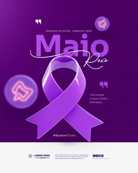 WID MAIO ROXO CAMPANHA MÊS DE CONSCIENTIZAÇÃO SOBRE DOENÇAS INFLAMATÓRIAS INTESTINAIS FEED (6)