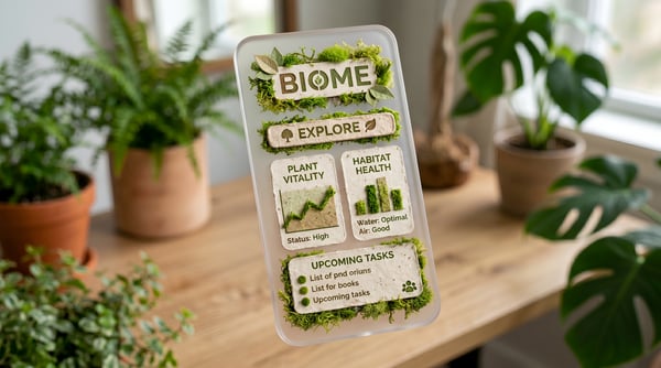INTERFACE APLICATIVO TABLET PLANTAS ESCRITÓRIO DESIGN UX UI TECNOLOGIA PRODUTIVIDADE MOCKUP 01