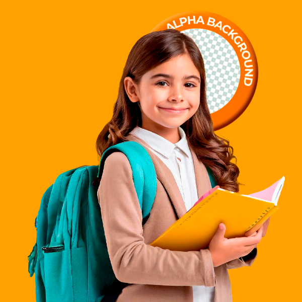 CRIANÇA ESTUDANTE COM MOCHILA NAS COSTAS PNG TRANSPARENTE SEM FUNDO