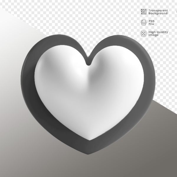 CORAÇÃO -  ELEMENTO 3D CORAÇÃO  PARA COMPOSIÇÃO