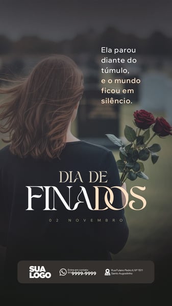 DIA DE FINADOS 02 DE NOVEMBRO SOCIAL MEDIA STORY PSD EDITÁVEL