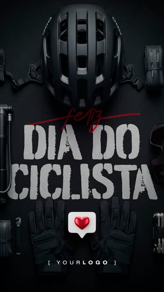 FELIZ DIA DO CICLISTA SOCIAL MEDIA PSD EDITÁVEL STORY
