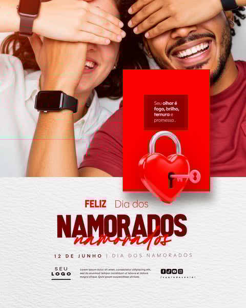 DIA DOS NAMORADOS 12 DE JUNHO SOCIAL MEDIA FEED EDITÁVEL
