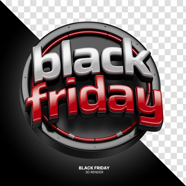 Selo 3D Black Friday PNG