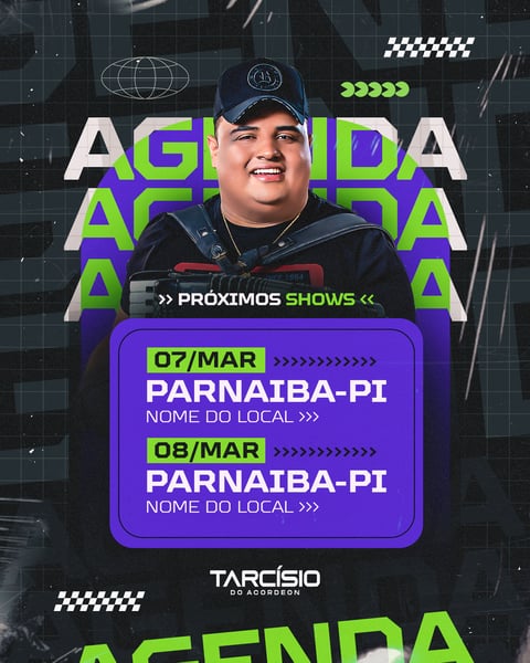 JEY 07 - TARCISIO DO ARCODEON - AGENDA SEMANAL - FEED