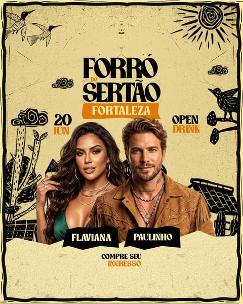 FLYER EVENTO FORRÓ PSD EDITÁVEL