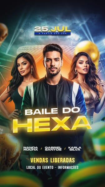 FLAYER BAILE DO HEXA STORIES PSD EDITÁVEL