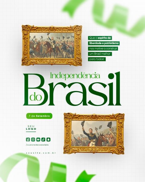INDEPENDÊNCIA DO BRASIL 7 DE SETEMBRO FEED SOCIAL MEDIA EDITÁVEL