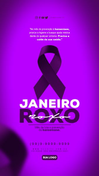 JANEIRO ROXO MÊS DA LUTA CONTRA HANSENÍASE STORIES