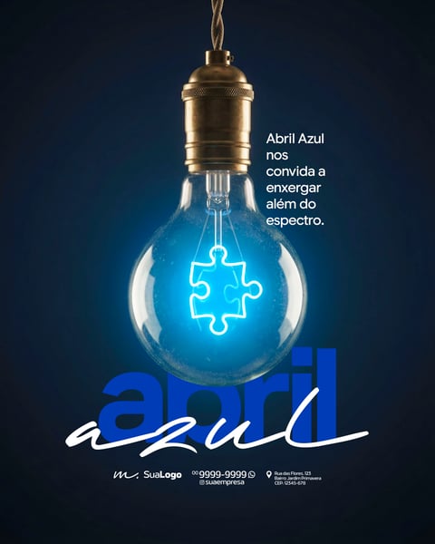 CAMPANHA DE CONSCIENTIZAÇÃO ABRIL AZUL SOCIAL MEDIA PSD EDITÁVEL 5