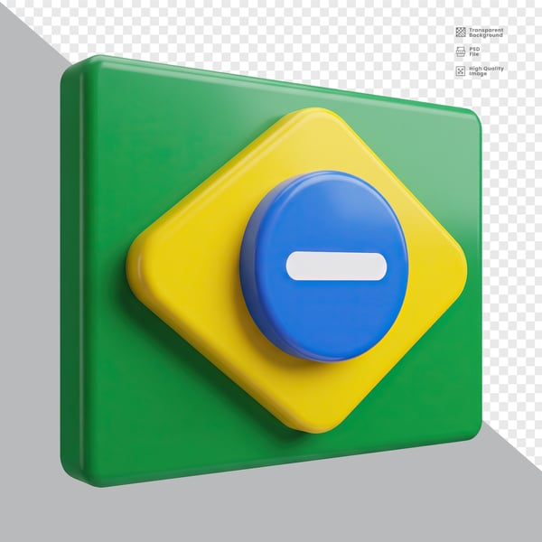 ELEMENTO 3D PARA COMPOSIÇÃO BRASIL PNG 005