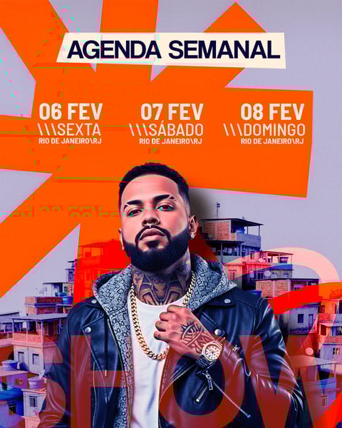 FLYER EVENTO AGENDA SHOW PSD FEED 104