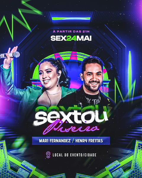 FLYER SEXTOU PISEIRO PSD EDITÁVEL