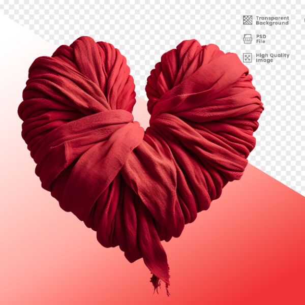 CORAÇÃO DE FITA -  ELEMENTO 3D CORAÇÃO  PARA COMPOSIÇÃO