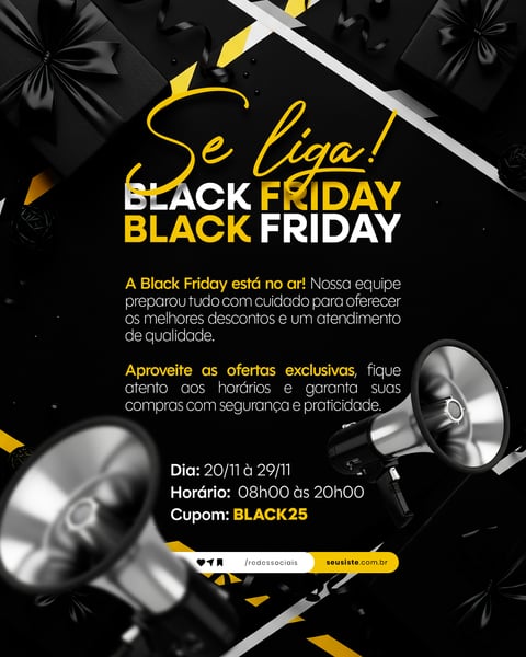 BLACK FRIDAY AVISO COMUNICADO ANÚNCIO SOCIAL MEDIA PSD EDITÁVEL 15