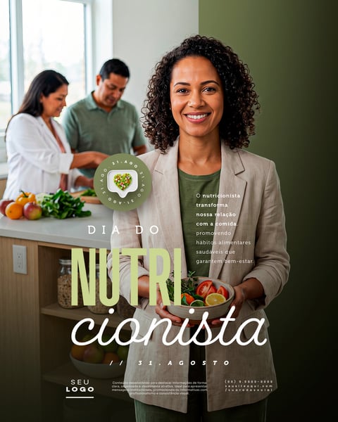 DIA DO NUTRICIONISTA 31 DE AGOSTO SOCIAL MEDIA PSD EDITÁVEL