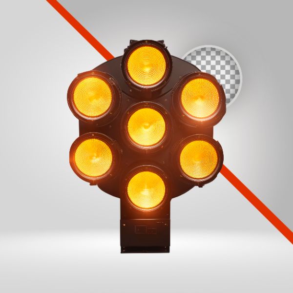 REFLETOR 3D-IA, ELEMENTO PNG, LUZ DE PALCO, LUZES PARA FLYERS DE EVENTO, LÂMPADAS, ILUMINAÇÃO ARTIFICIAL, FUNDO