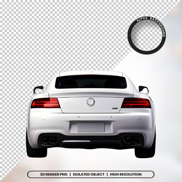 3D RENDER FUNDO DE UM CARRO ELEMENTO ÍCONE PSD PNG