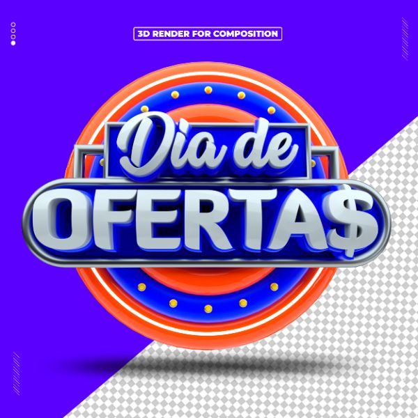 SELO 3D DIA DE OFERTAS