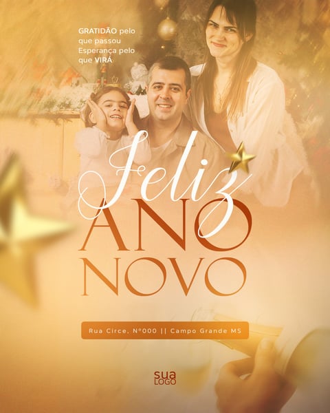 FLYER DE REDES SOCIAIS DE FELIZ ANO NOVO - PSD FEED